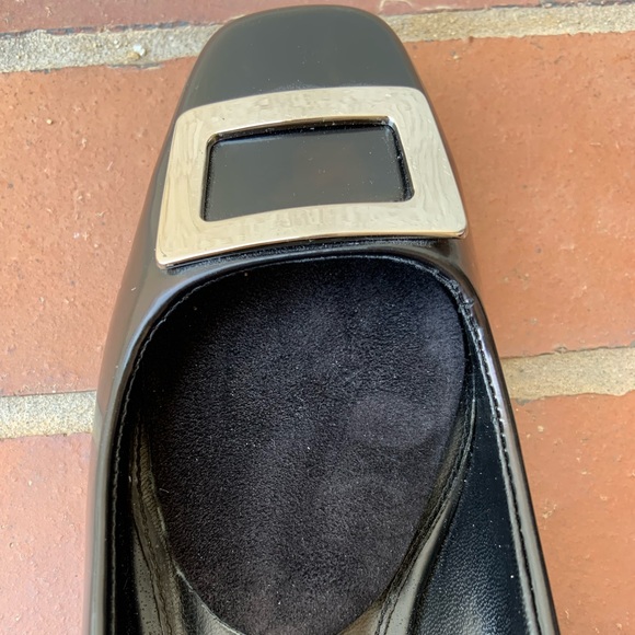 GUC Newport News Black Silver Buckled Heels - Picture 6 of 8